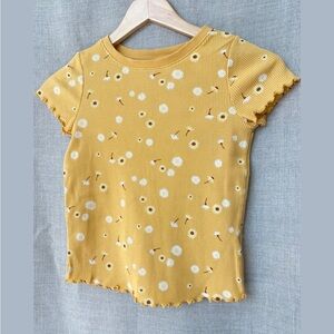 Cat & Jack Yellow Daisy Short Sleeve Tee